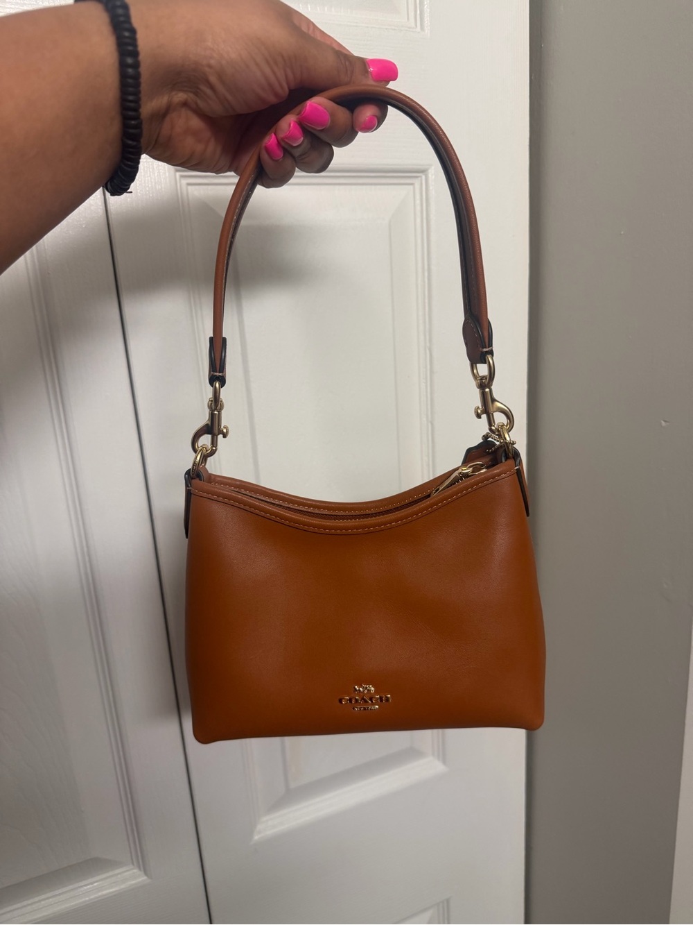 Coach Saddle Brown Leather Top-Handle Shoulder Bag